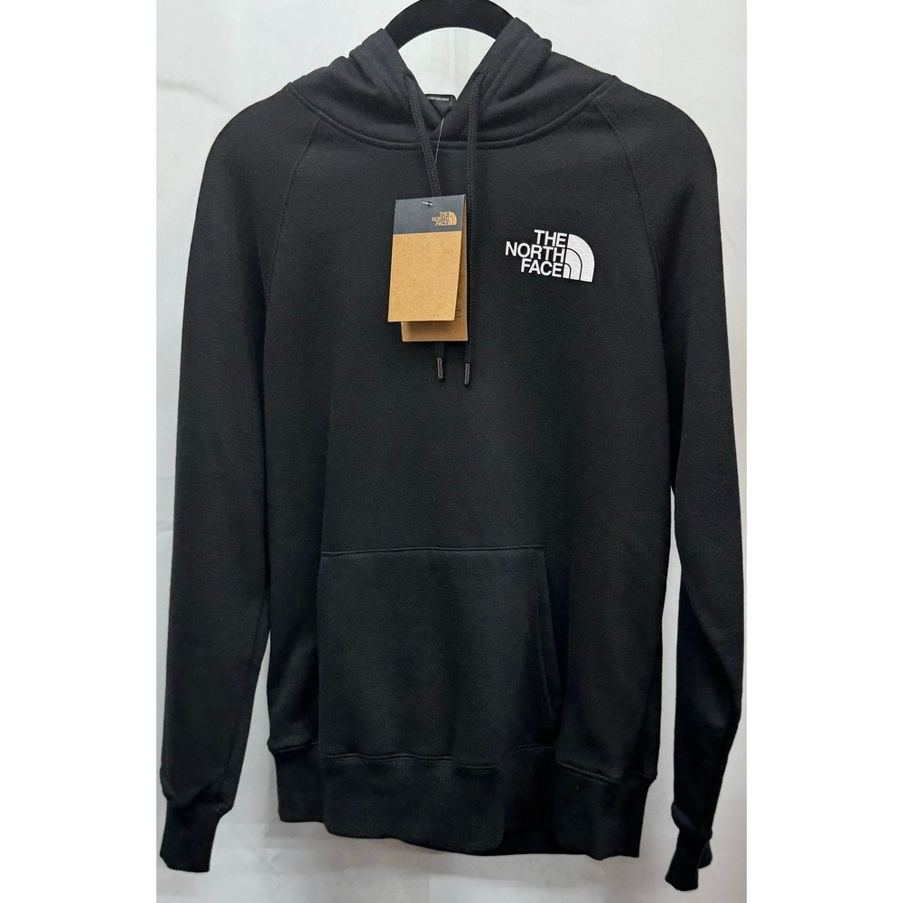 F291 NWT The North Face Black Ombré Graphic "Never Stop Exploring" Hoodie Sz S